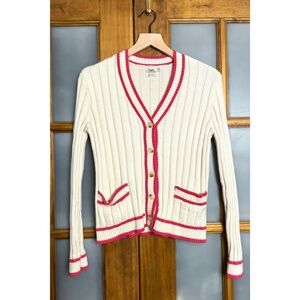 FAHERTY Game Set Ribbed Knit Cardigan
